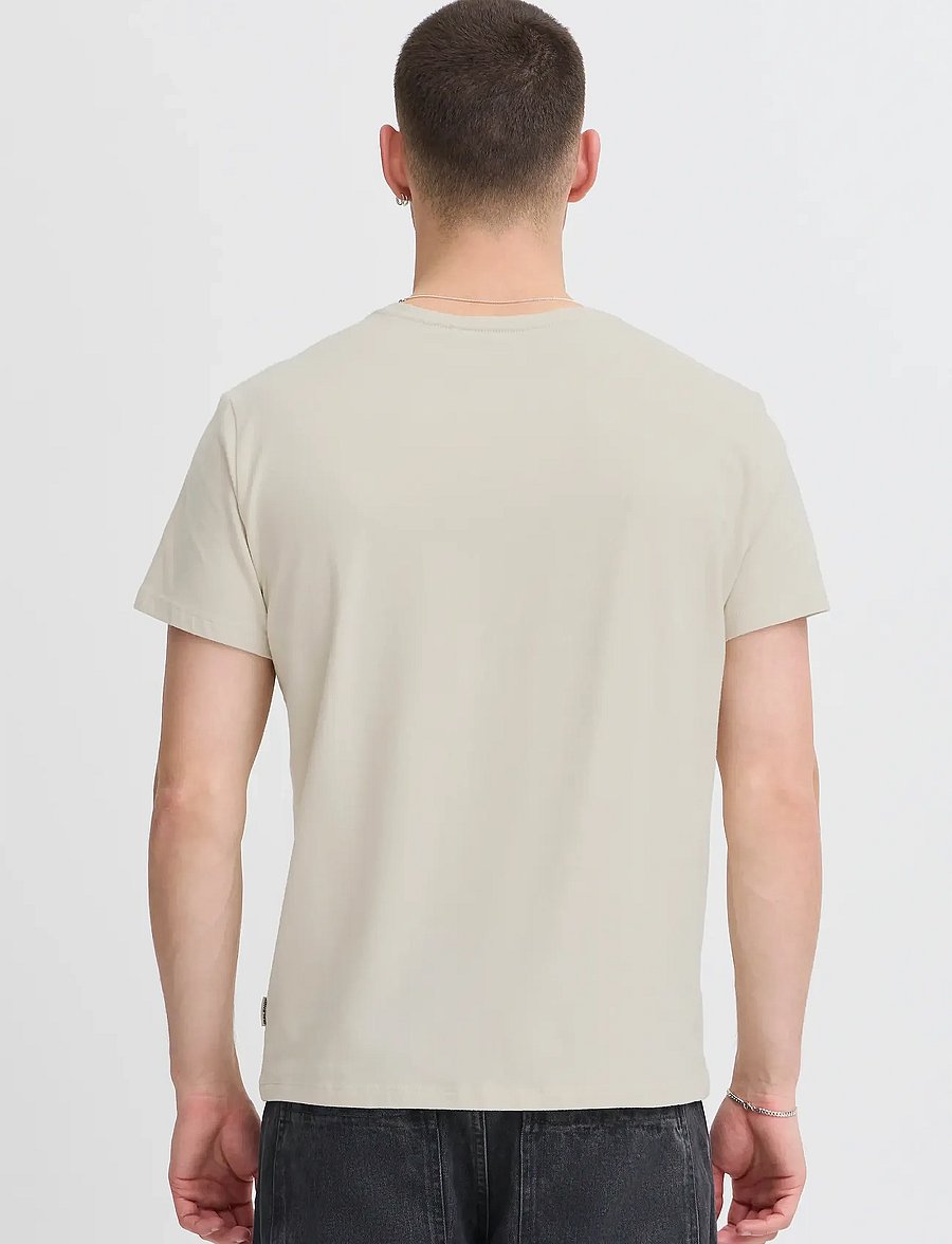 Blend - BHDINTON LOGO TEE CREW - kurzärmelige t-shirts - oyster gray - 4