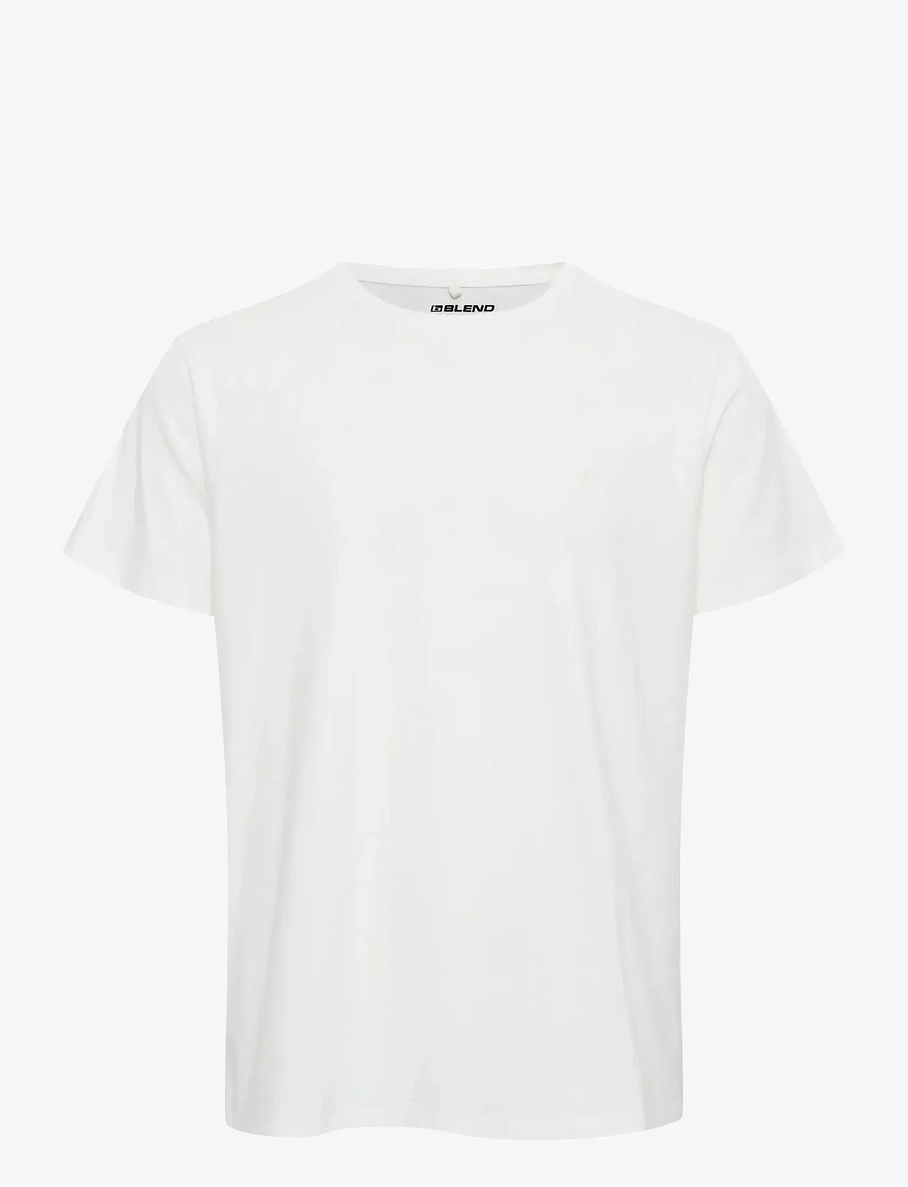 Blend - BHDINTON LOGO TEE CREW - short-sleeved t-shirts - snow white - 1