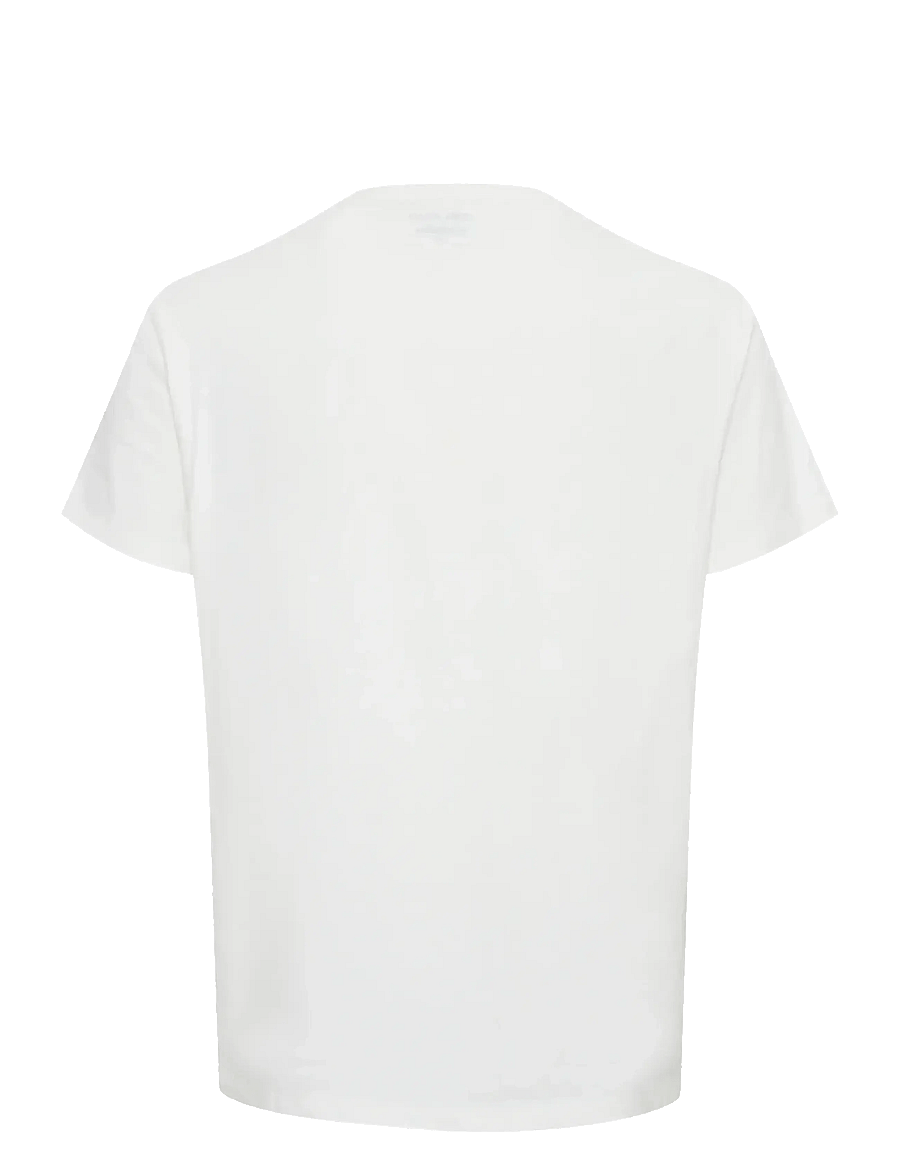 Blend - BHDINTON LOGO TEE CREW - kurzärmelige t-shirts - snow white - 2