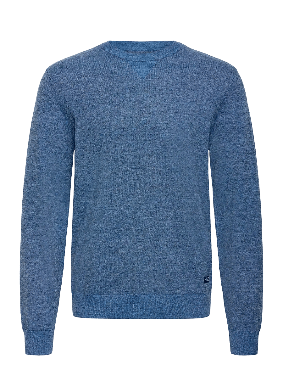 Blend - BHBRUTON CREW NECK KNIT NOOS - kringlótt hálsmál - marina melange - 1