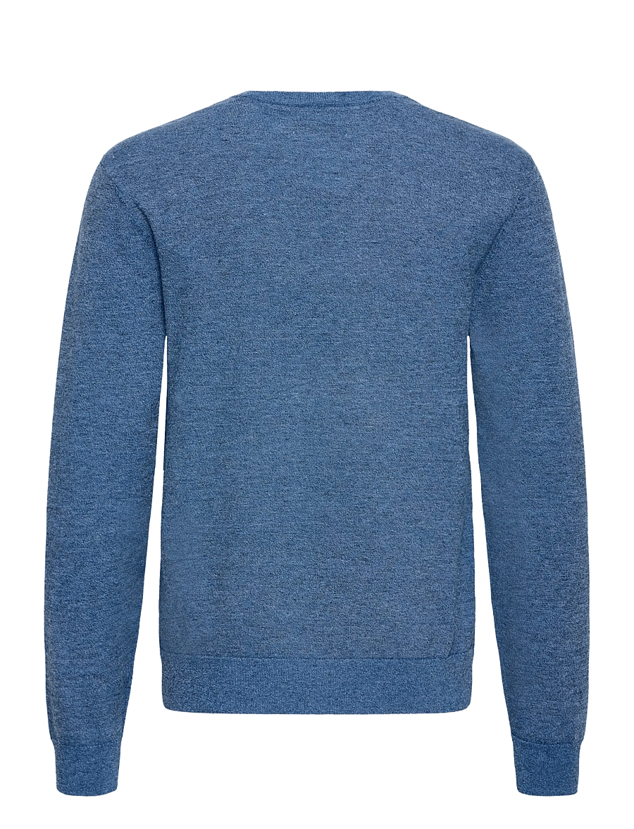 Blend - BHBRUTON CREW NECK KNIT NOOS - kringlótt hálsmál - marina melange - 2