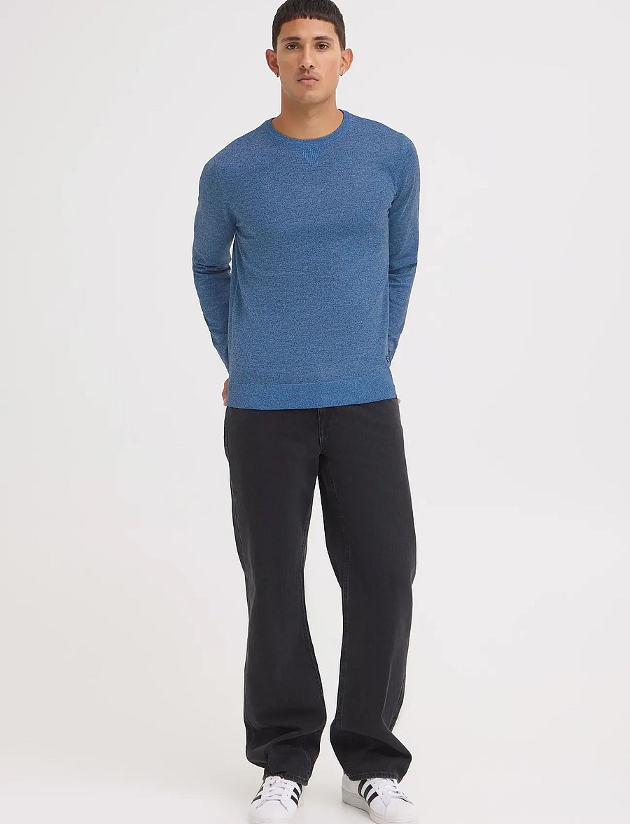 Blend - BHBRUTON CREW NECK KNIT NOOS - kringlótt hálsmál - marina melange - 0