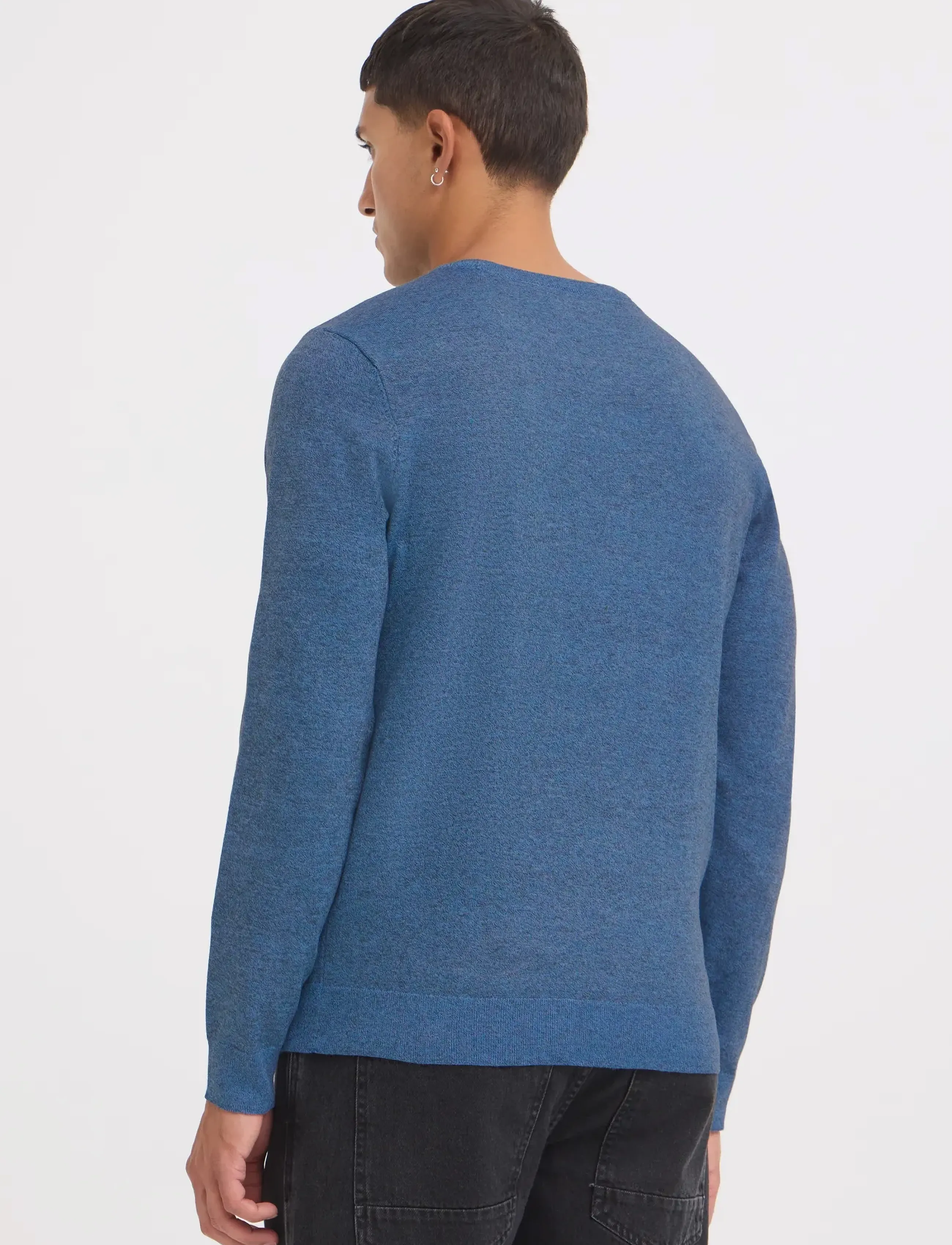 Blend - BHBRUTON CREW NECK KNIT NOOS - kringlótt hálsmál  - marina melange - 3