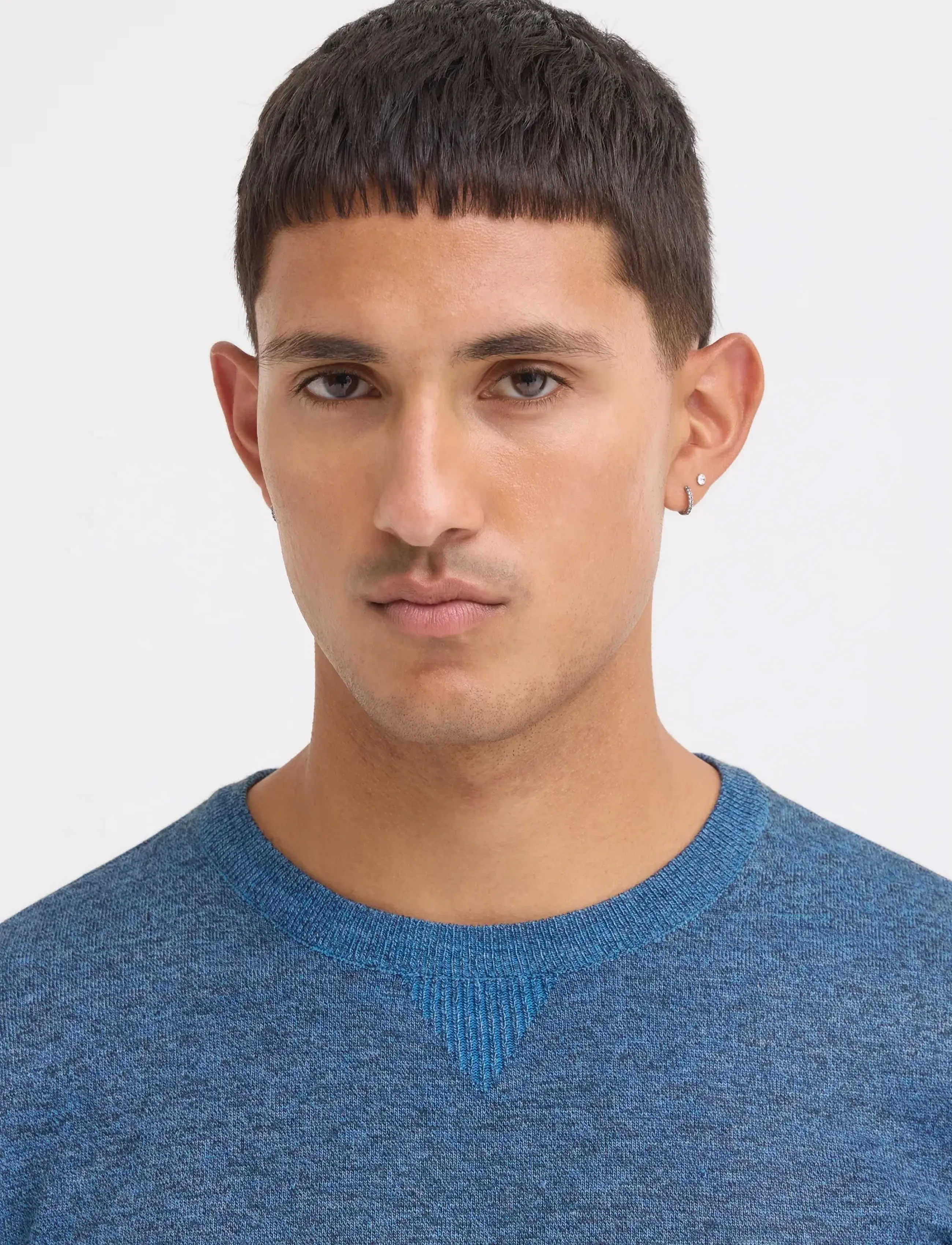 Blend - BHBRUTON CREW NECK KNIT NOOS - kringlótt hálsmál  - marina melange - 4