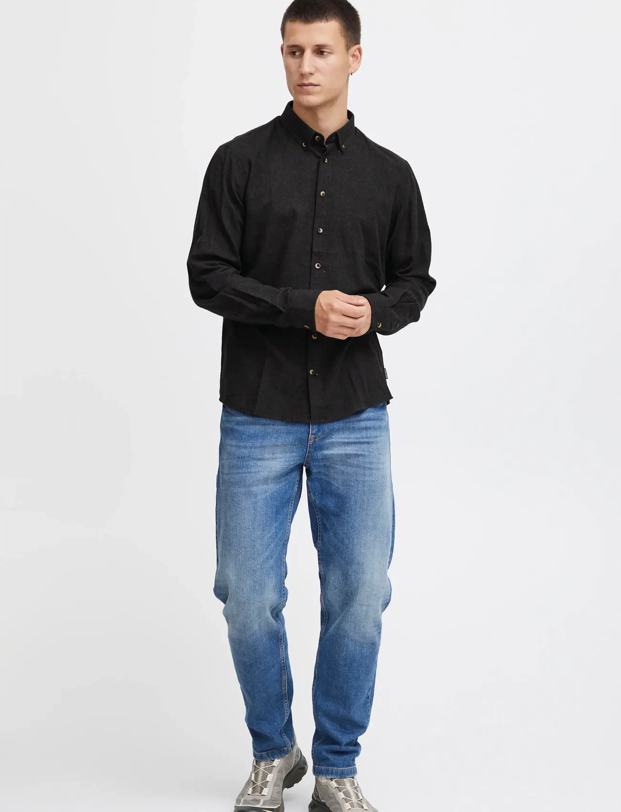 Blend Bhburley Shirt Noos, S, Shirts, Schwarz - Casual, Männerswear