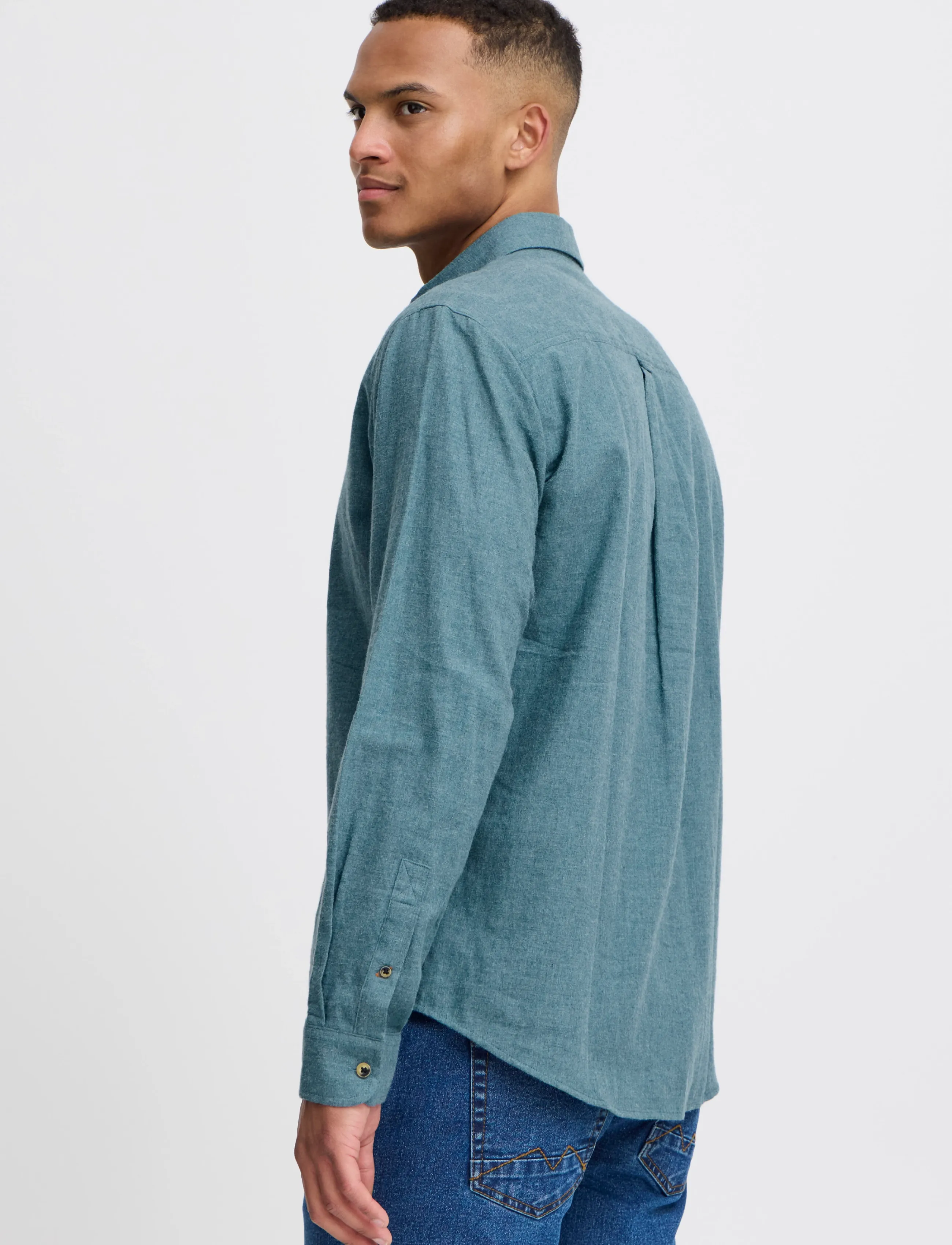 Blend - BHBURLEY SHIRT NOOS - vabaajasärgid - bluestone - 3