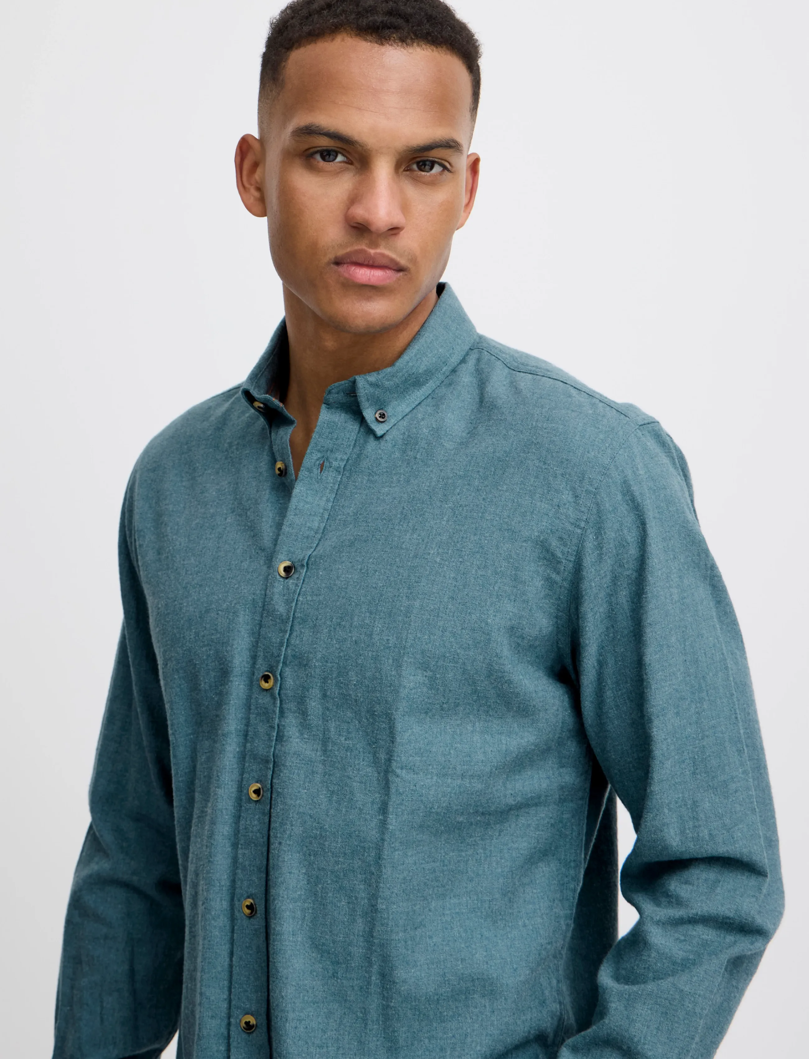 Blend - BHBURLEY SHIRT NOOS - vabaajasärgid - bluestone - 4