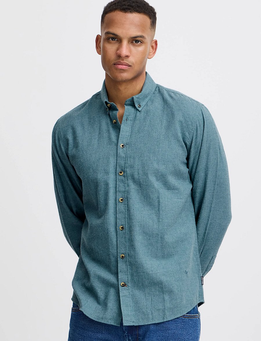 Blend - BHBURLEY SHIRT NOOS - vabaajasärgid - bluestone - 5