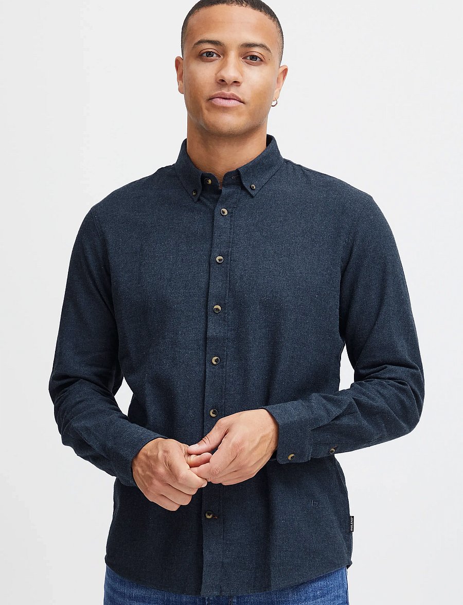 Blend - BHBURLEY SHIRT NOOS - casual skjorter - dress blues - 4