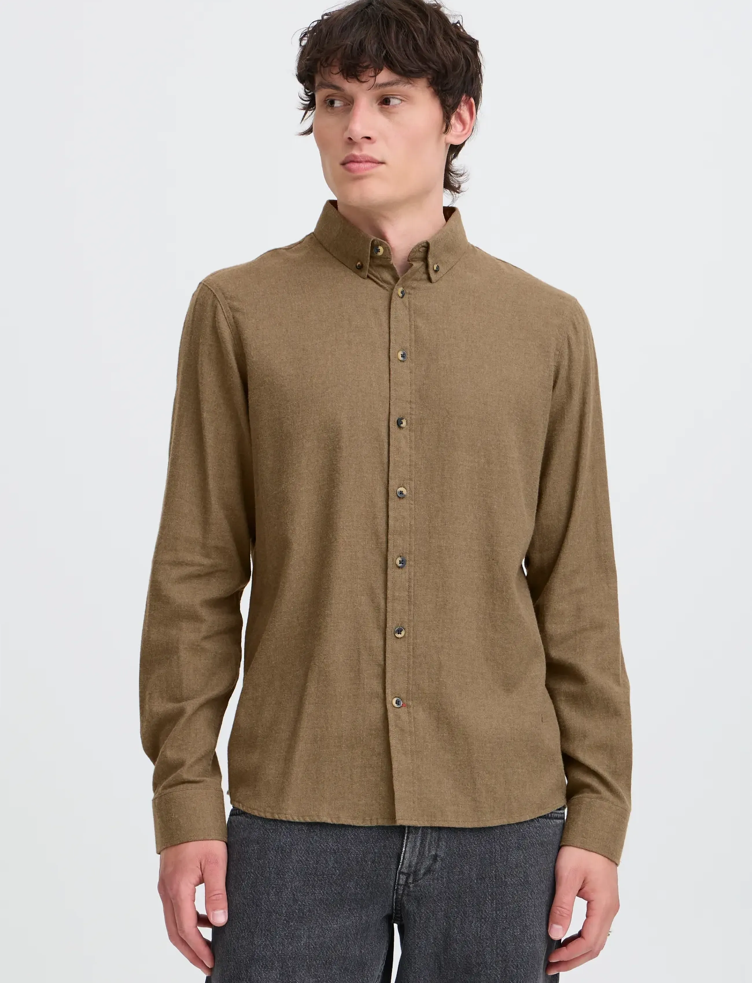 Blend - BHBURLEY SHIRT NOOS - casual skjorter - kangaroo melange - 5