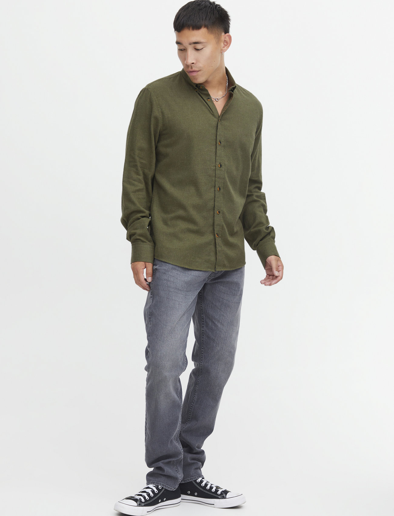 Blend - BHBURLEY shirt - casual shirts - winter moss - 0