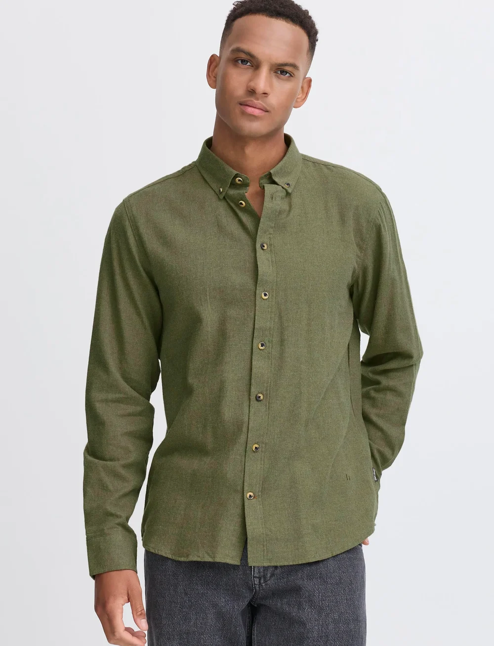 Blend - BHBURLEY SHIRT NOOS - casual shirts - winter moss - 4