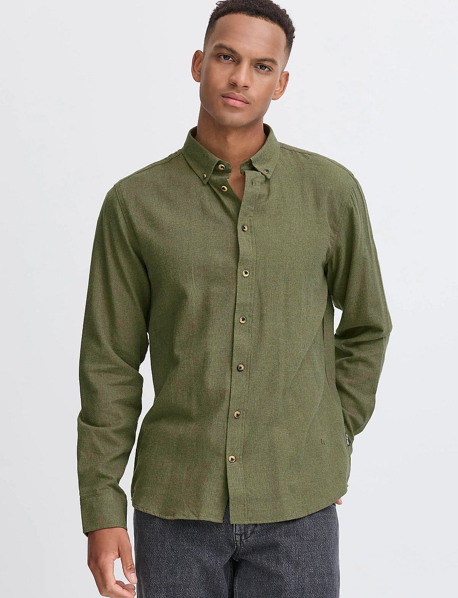 Blend - BHBURLEY SHIRT NOOS - casual skjorter - winter moss - 4