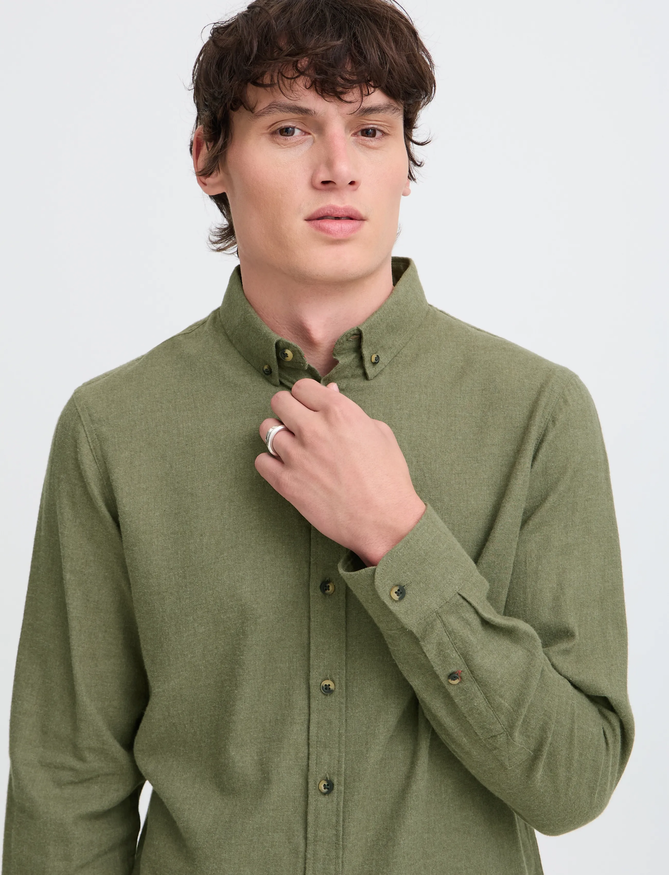 Blend - BHBURLEY SHIRT NOOS - vabaajasärgid - winter moss - 5