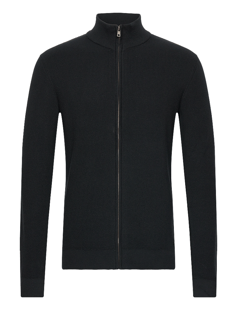 Blend - BHCODFORD FULLZIP KNIT NOOS - full zip tröjor - black - 1