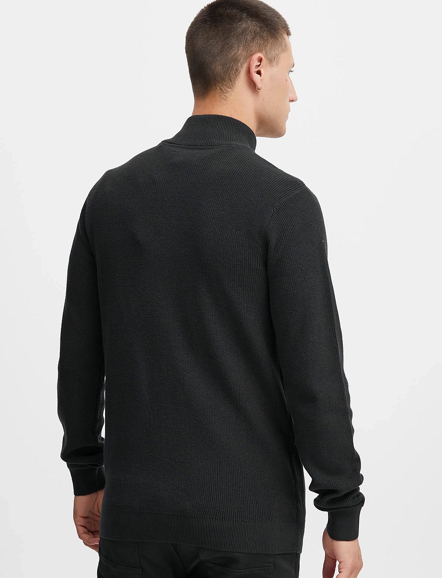 Blend - BHCODFORD FULLZIP KNIT NOOS - lukuga džemprid - black - 3