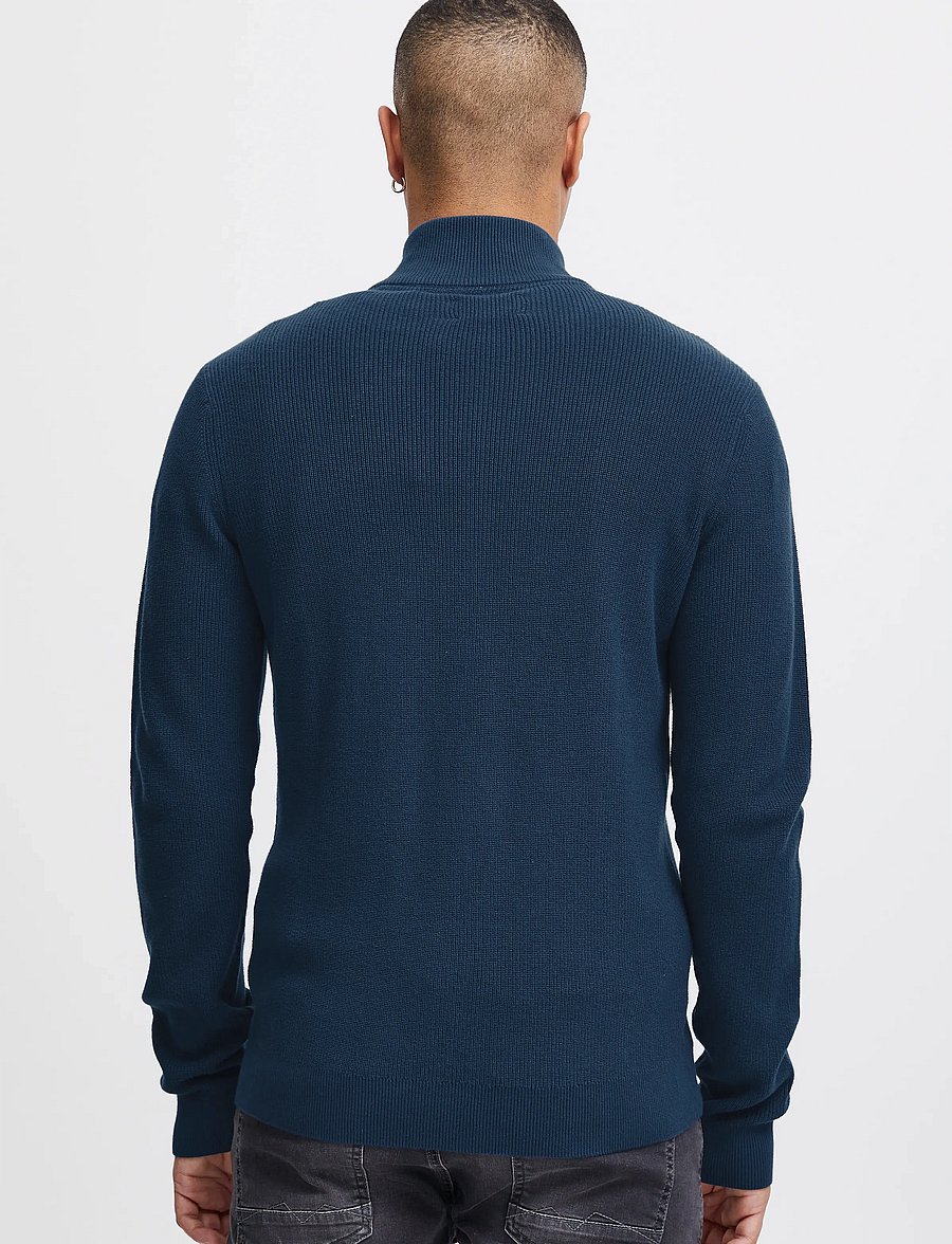 Blend - BHCODFORD FULLZIP KNIT NOOS - pullover mit durchgehendem reißverschluss - dress blues - 3
