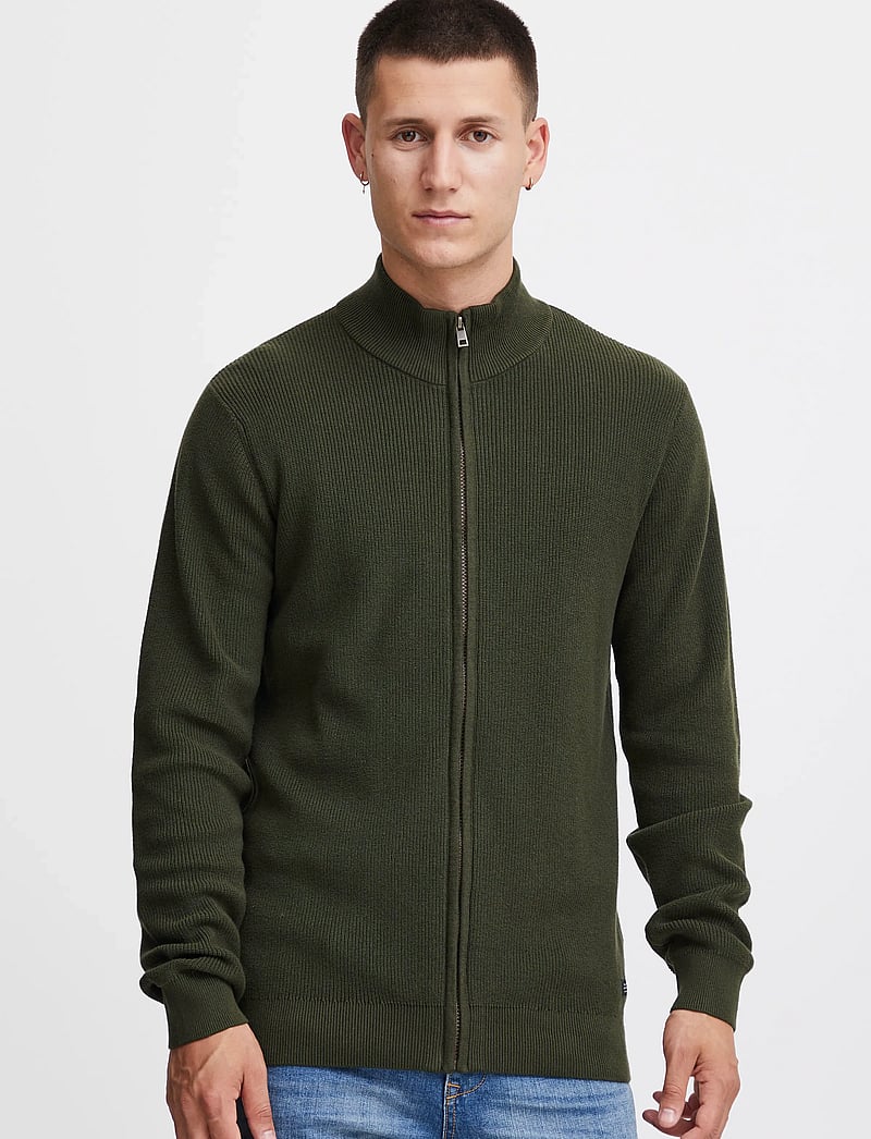 Blend - BHCODFORD FULLZIP KNIT NOOS - full zip tröjor - rosin - 4