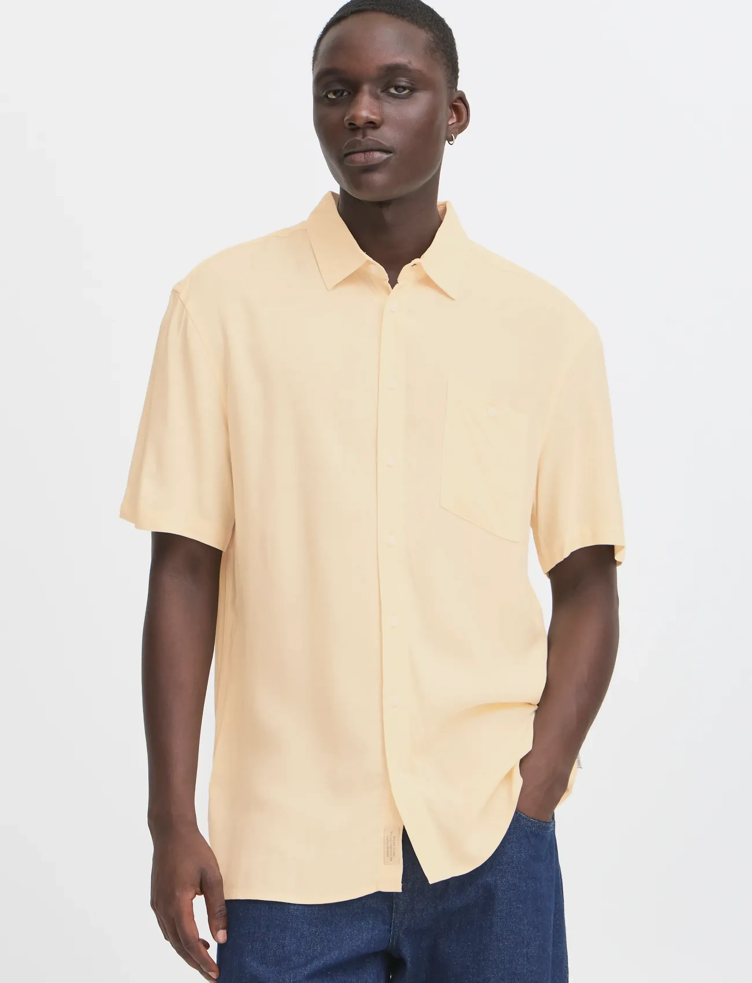 Blend - BHELLIOT SHIRT NOOS - short-sleeved shirts - bleached sand - 5