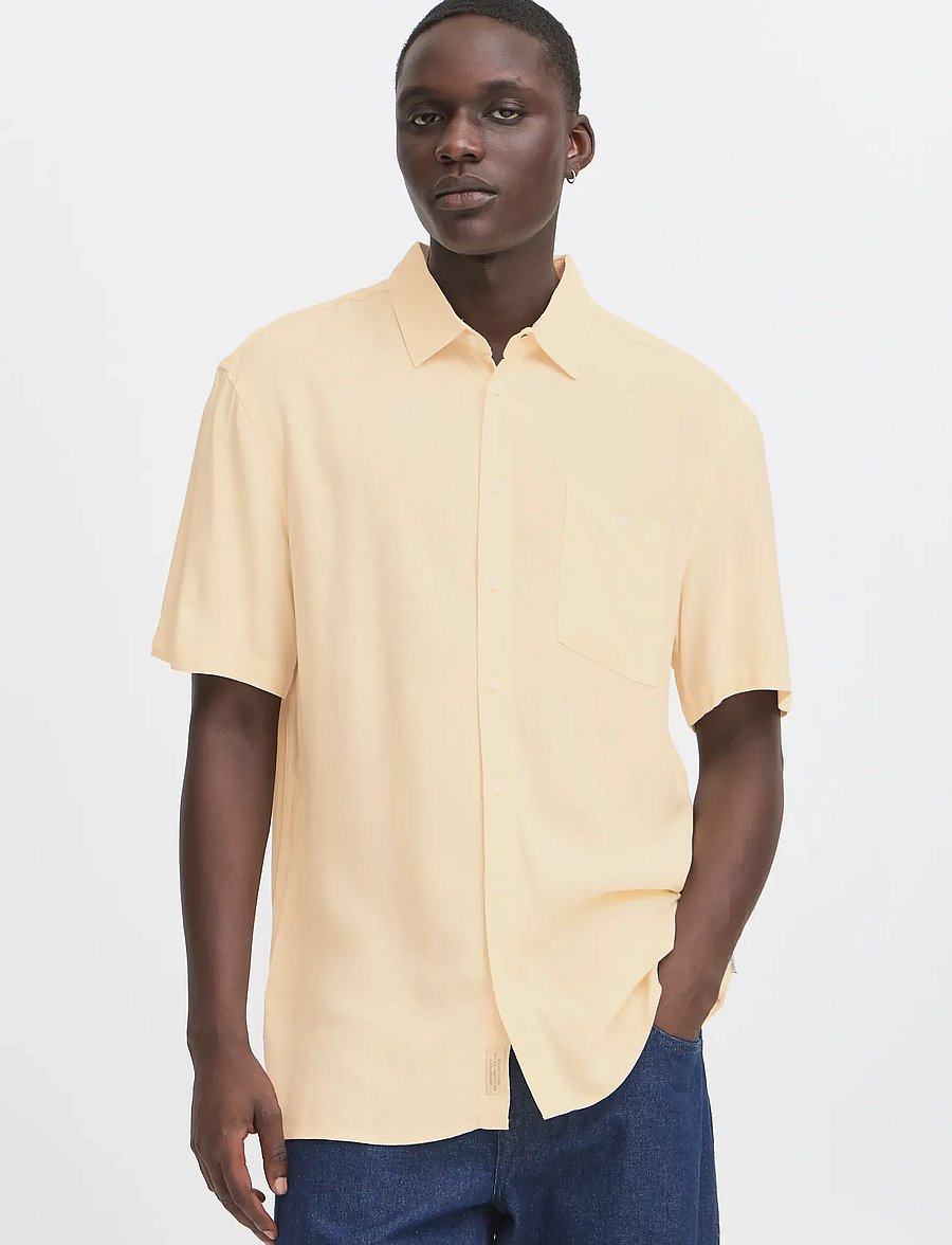 Blend - BHELLIOT SHIRT NOOS - kurzarmhemden - bleached sand - 5