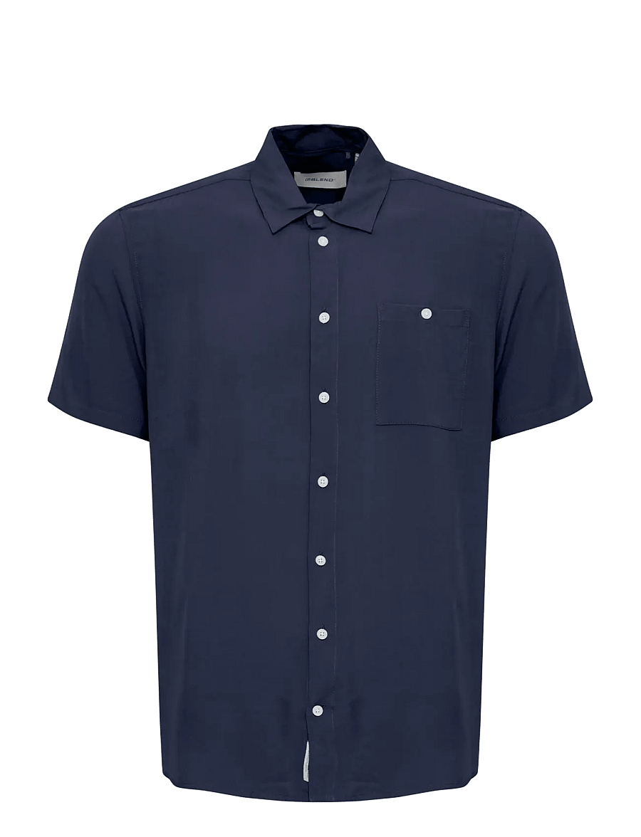 Blend - BHELLIOT SHIRT NOOS - lühikeste varrukatega särgid - dress blues - 1
