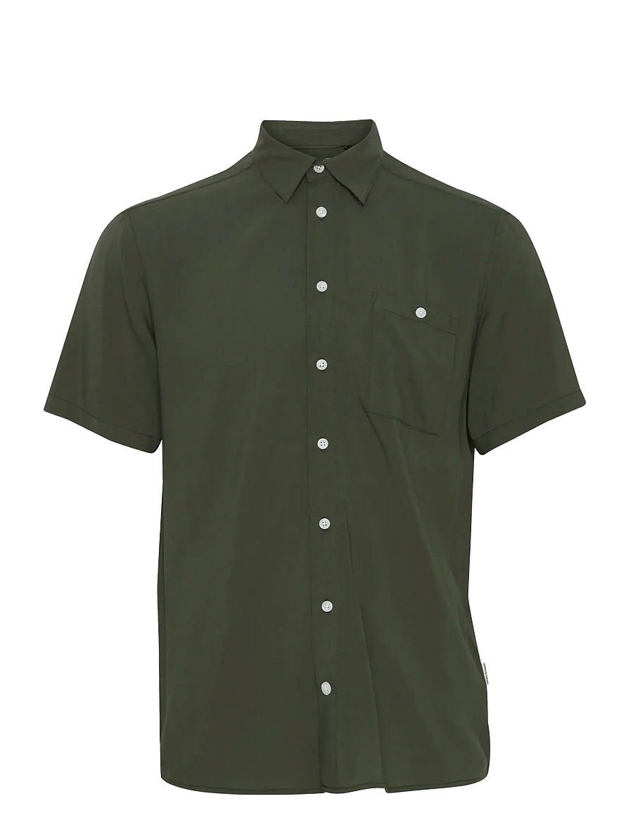 Blend - BHELLIOT SHIRT NOOS - kurzarmhemden - forest night - 1