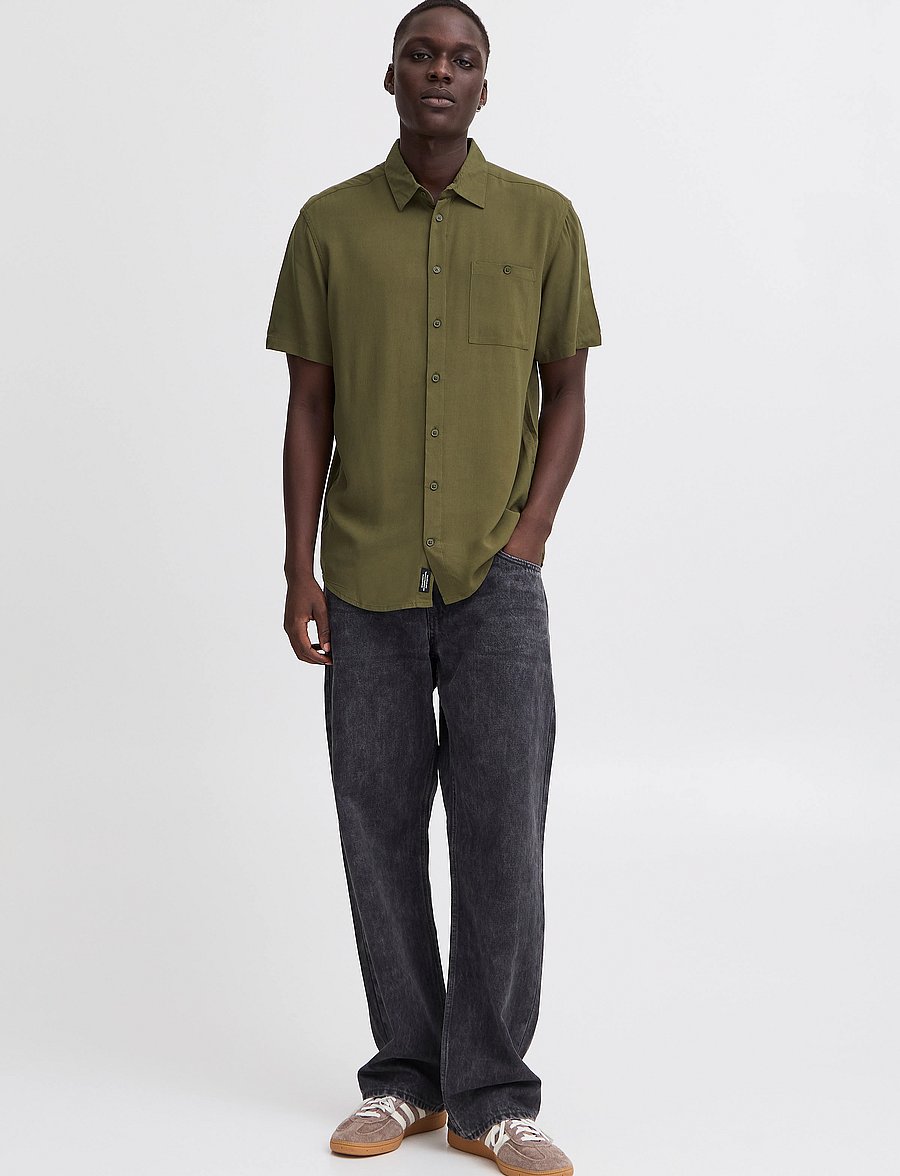 Blend - BHELLIOT SHIRT NOOS - kurzarmhemden - olive night - 0