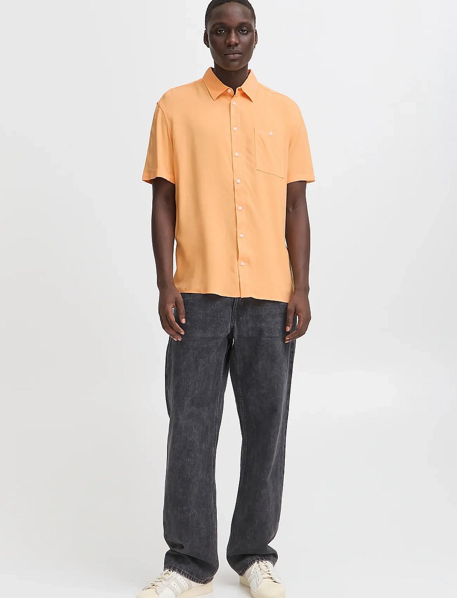 Blend - BHELLIOT SHIRT NOOS - kurzarmhemden - pumpkin - 0
