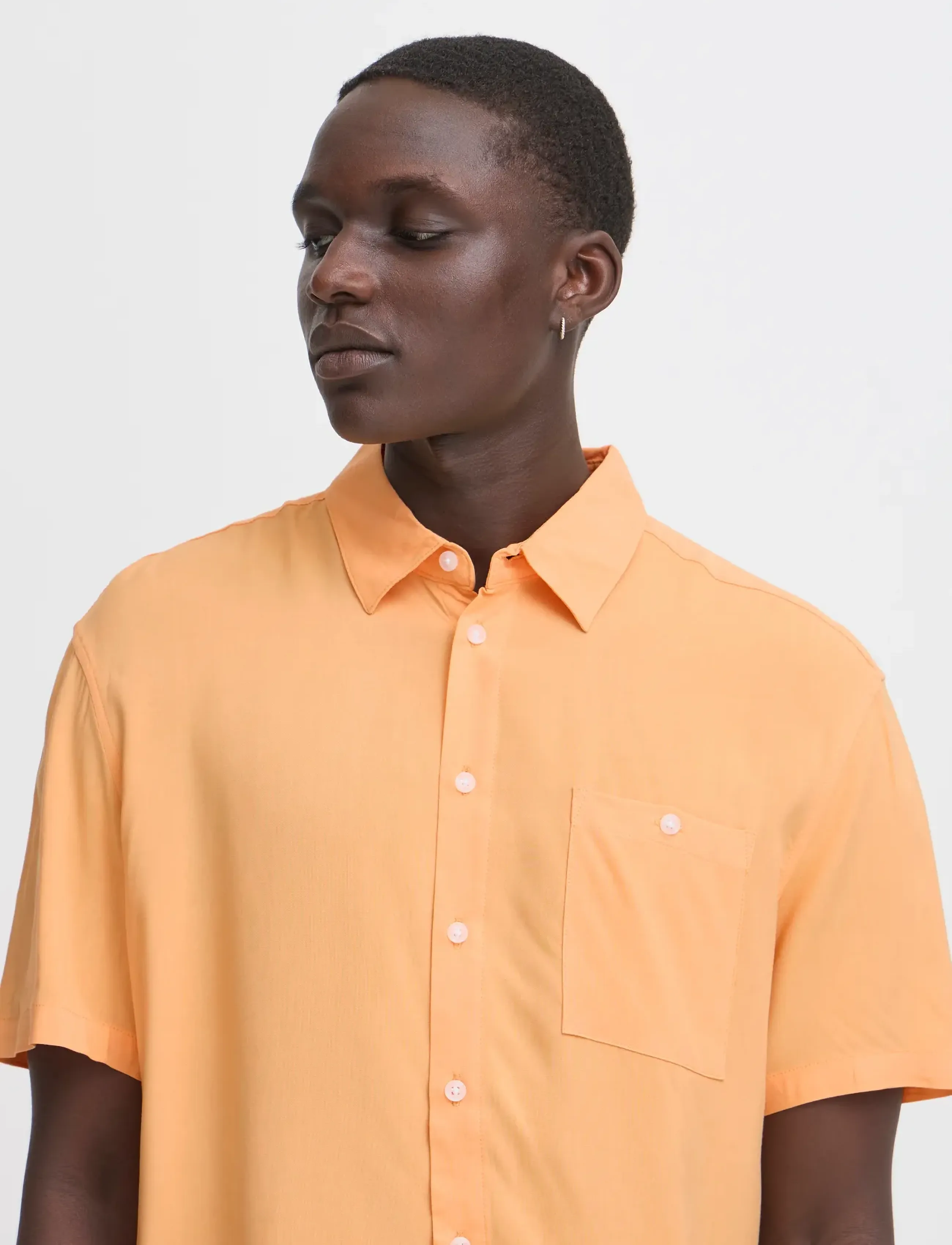 Blend - BHELLIOT SHIRT NOOS - short-sleeved shirts - pumpkin - 4