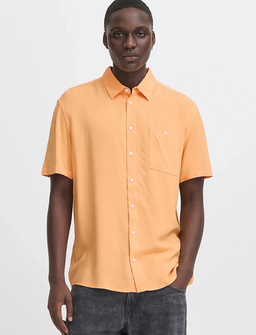 Blend - BHELLIOT SHIRT NOOS - kurzarmhemden - pumpkin - 5