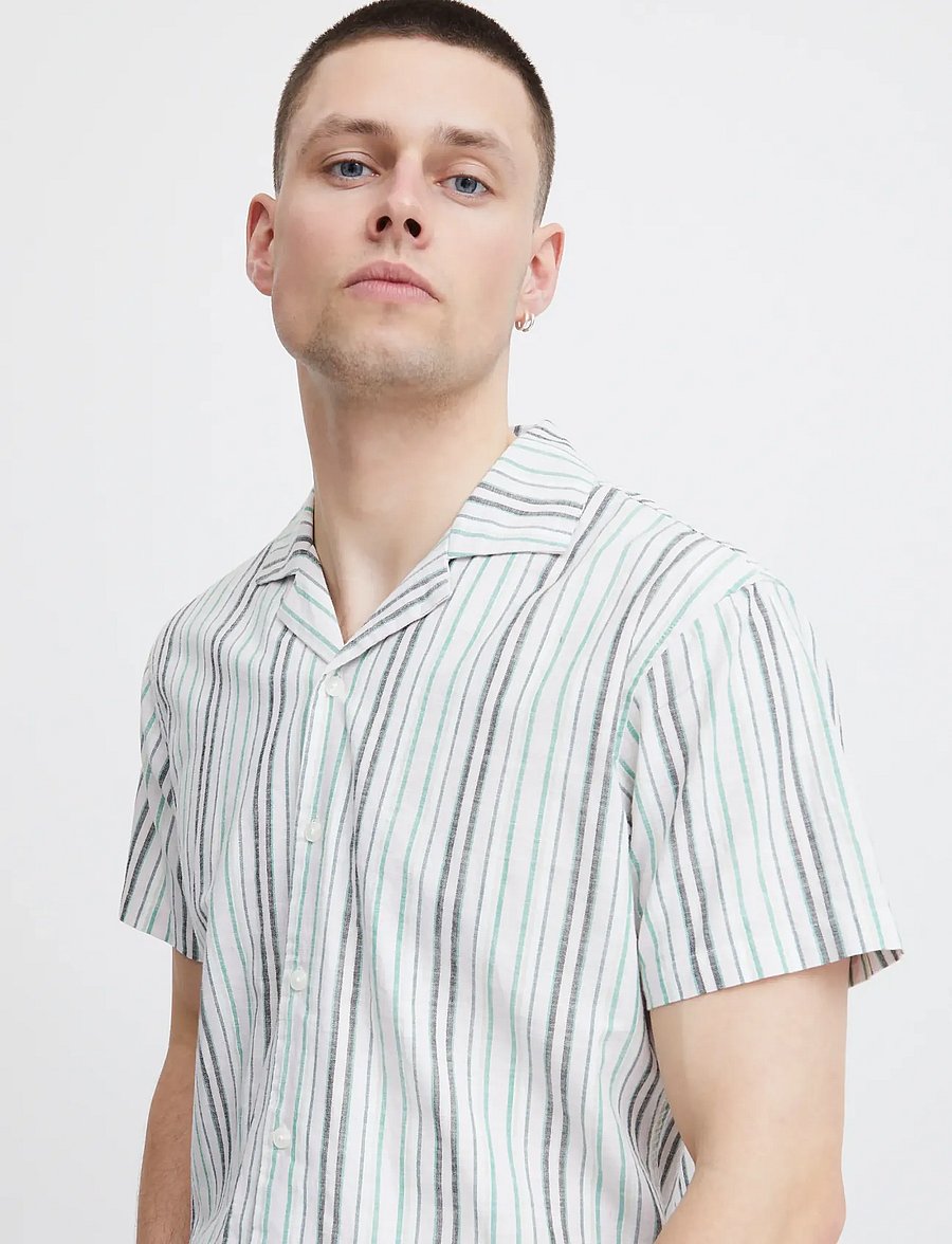Blend - Shirt - stribede skjorter - snow white - 4