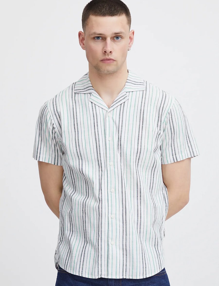 Blend - Shirt - stribede skjorter - snow white - 5