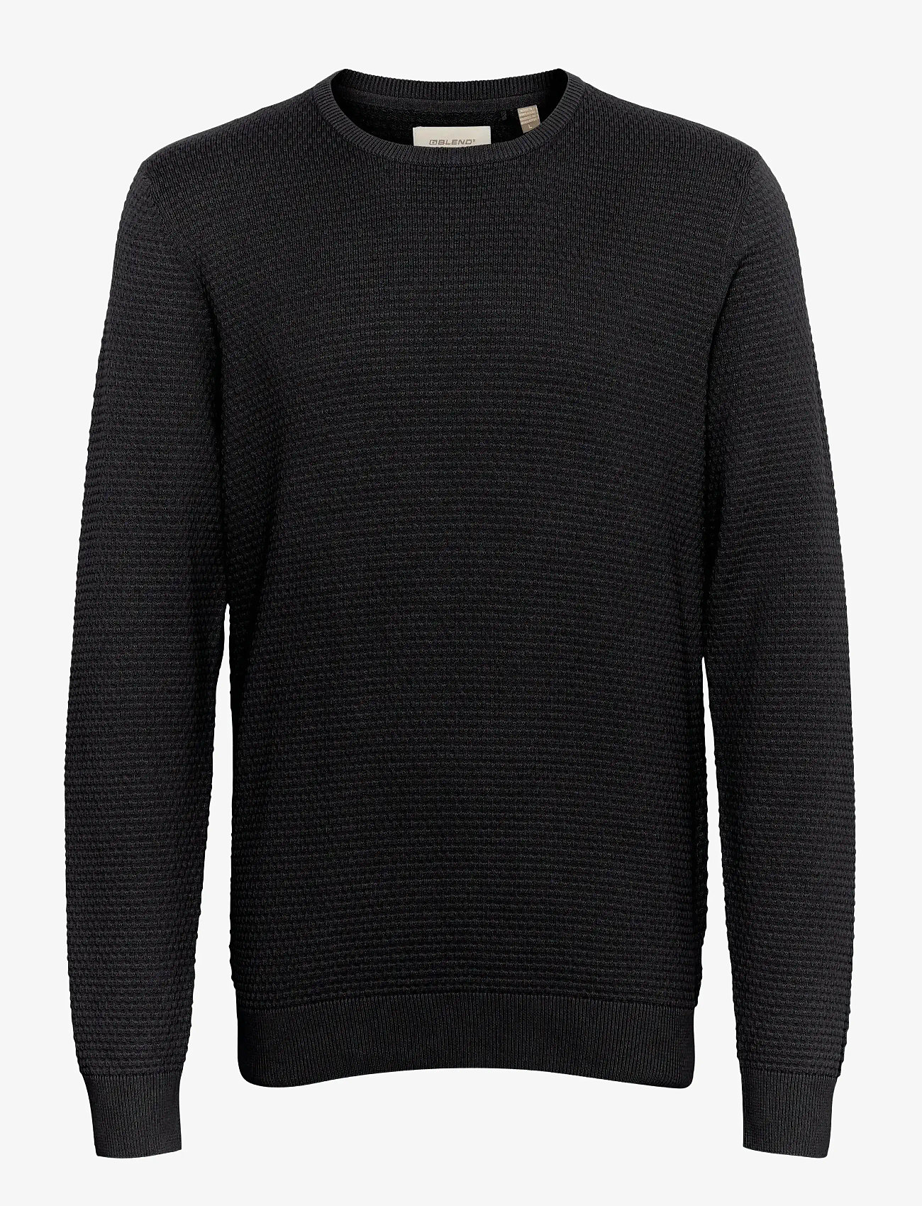 Blend - BHREDHILL CREW NECK KNIT NOOS - Ümmarguse kaelusega kudumid - black - 1