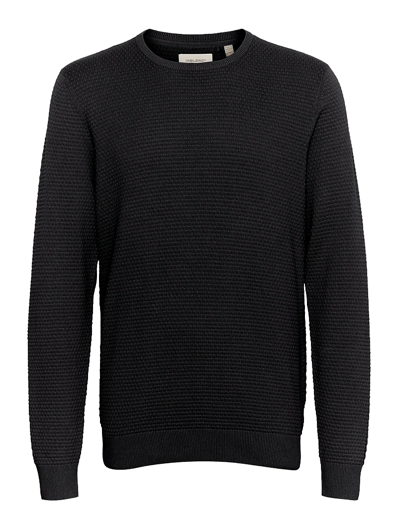 Blend - BHREDHILL CREW NECK KNIT NOOS - Ümmarguse kaelusega kudumid - black - 1