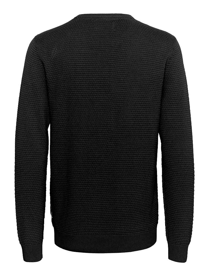 Blend - BHREDHILL CREW NECK KNIT NOOS - Ümmarguse kaelusega kudumid - black - 2