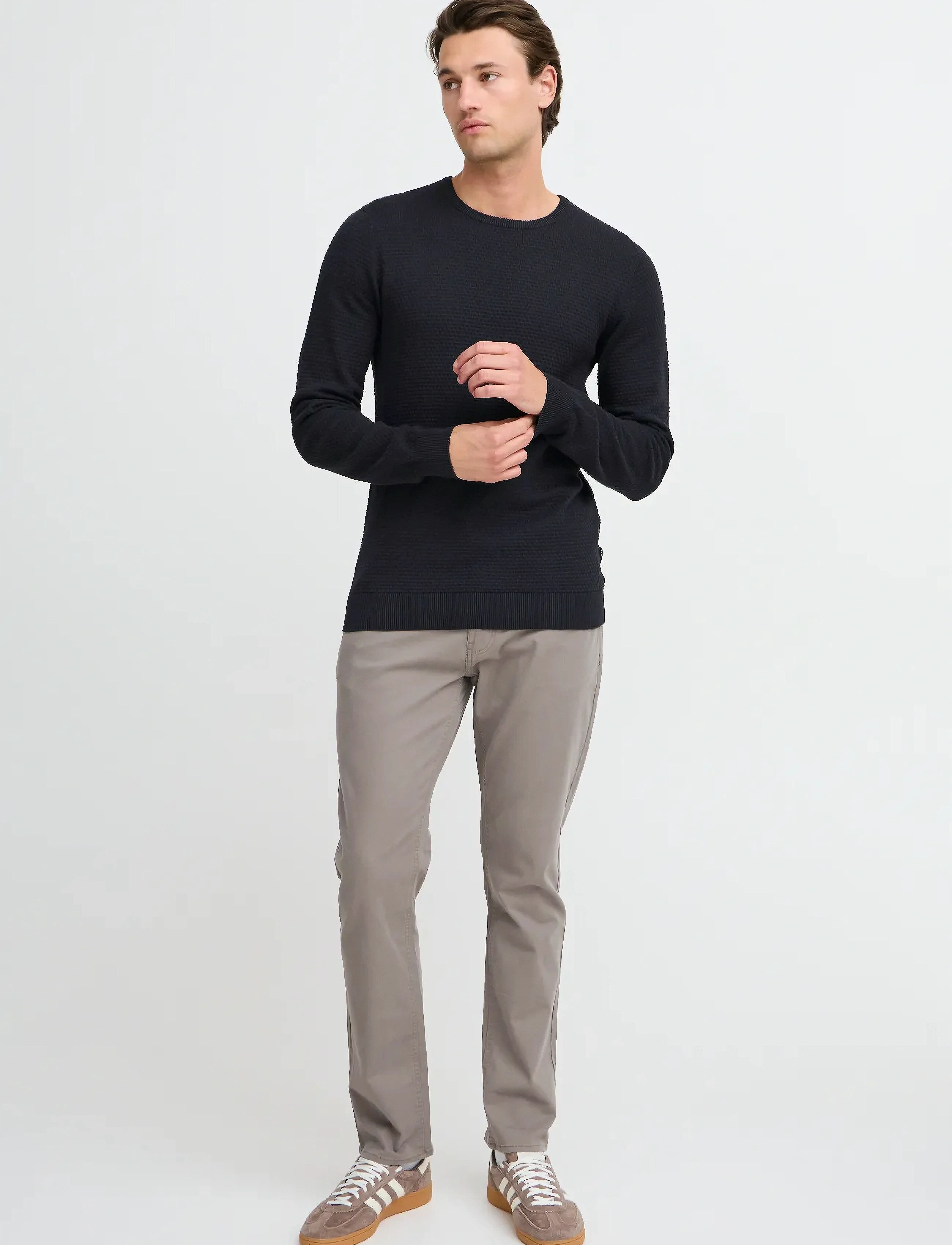 Blend Bhredhill Crewneck, 3XL, Knitwear, Schwarz - Round Necks, Männerswear