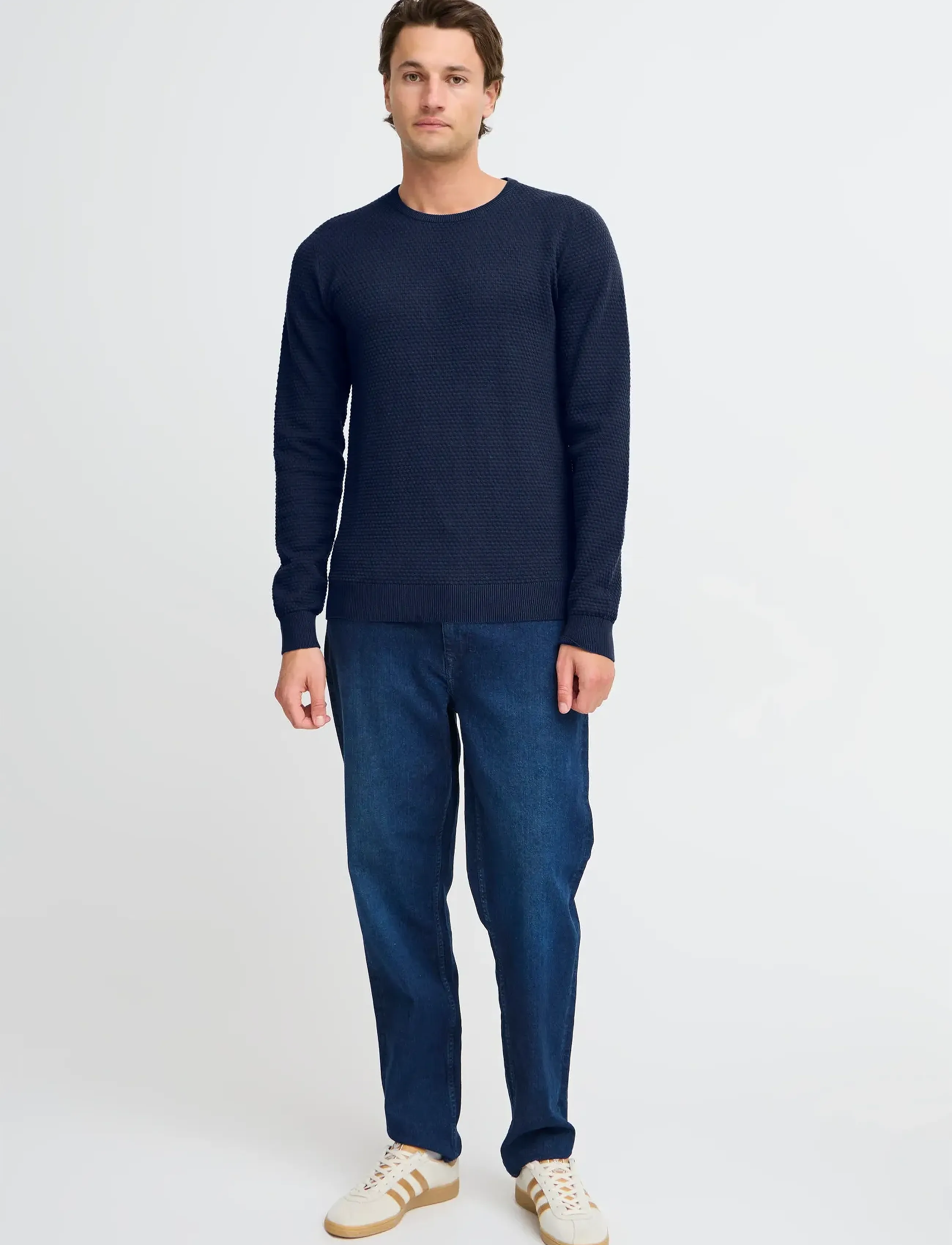 Blend Bhredhill Crewneck, XXL, Navy, Strik > Runde Halse, Herre