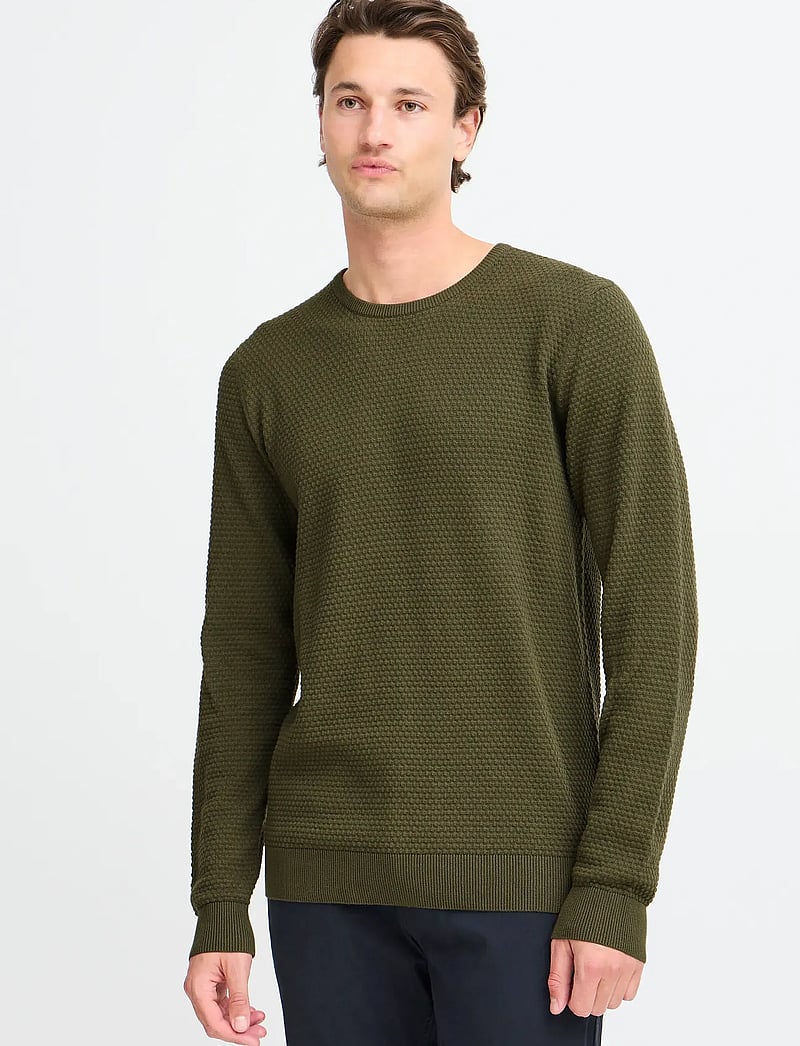 Blend - BHREDHILL CREWNECK - Ümmarguse kaelusega kudumid - forest night - 3