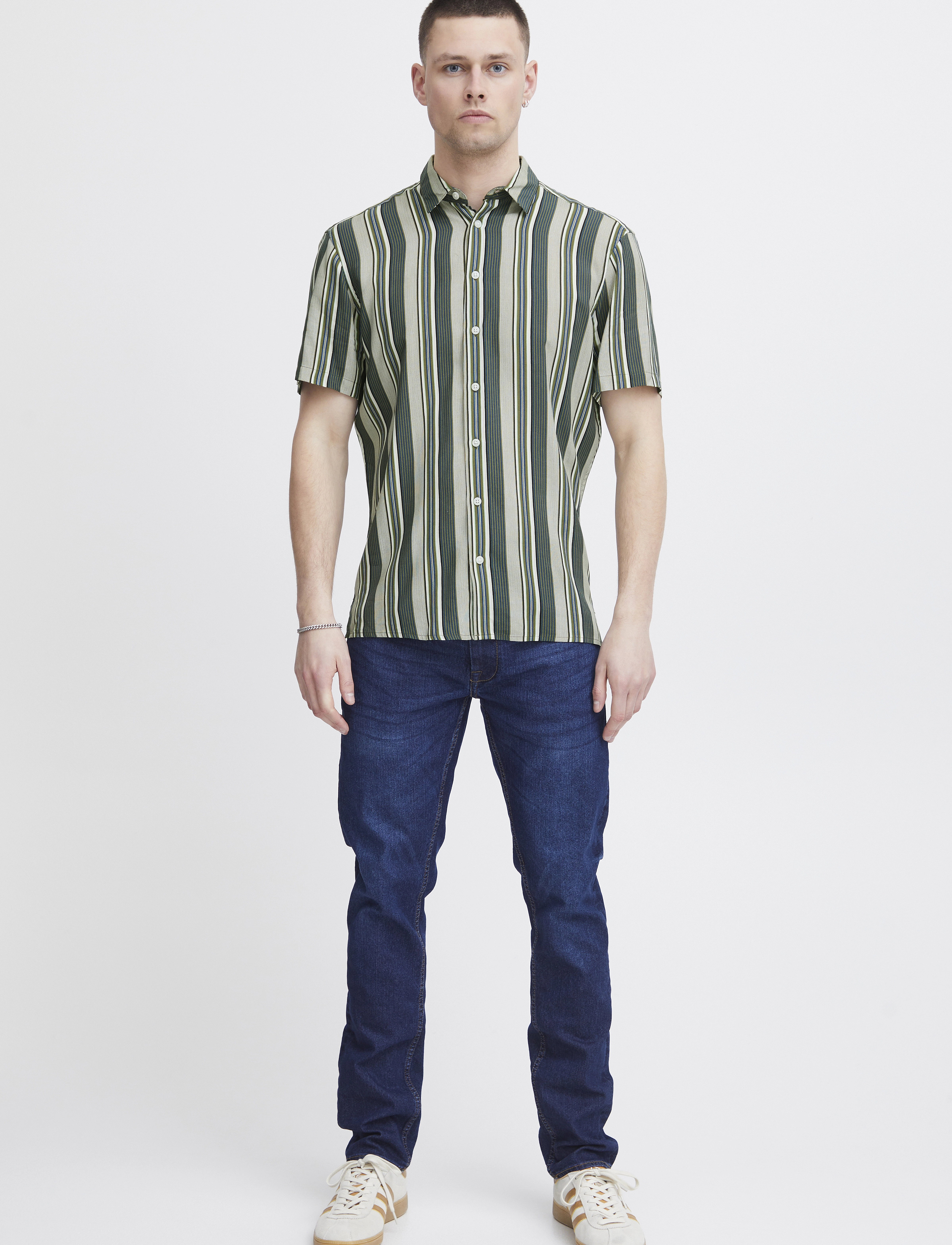 Blend Shirt, S, Shirts, Grün - Short-sleeved, Männerswear