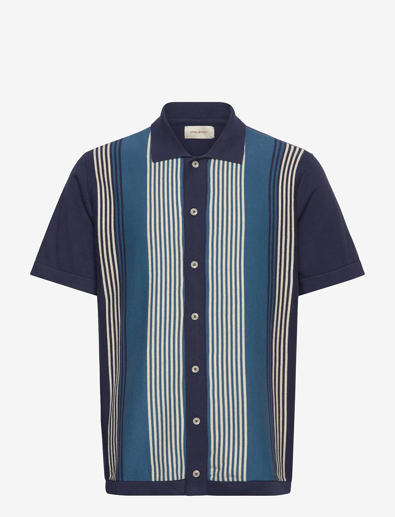 Blend - BHALBUS Polo knit - kortærmede skjorter - dress blues - 1