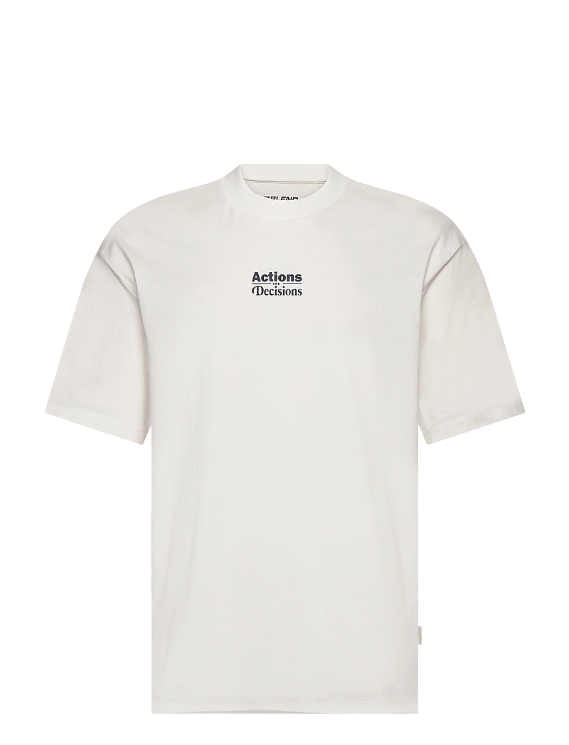 Blend - BHJAMIL tee - short-sleeved t-shirts - snow white - 1