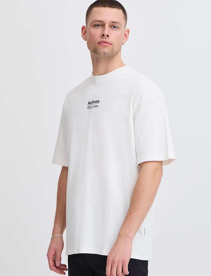 Blend - BHJAMIL tee - short-sleeved t-shirts - snow white - 4