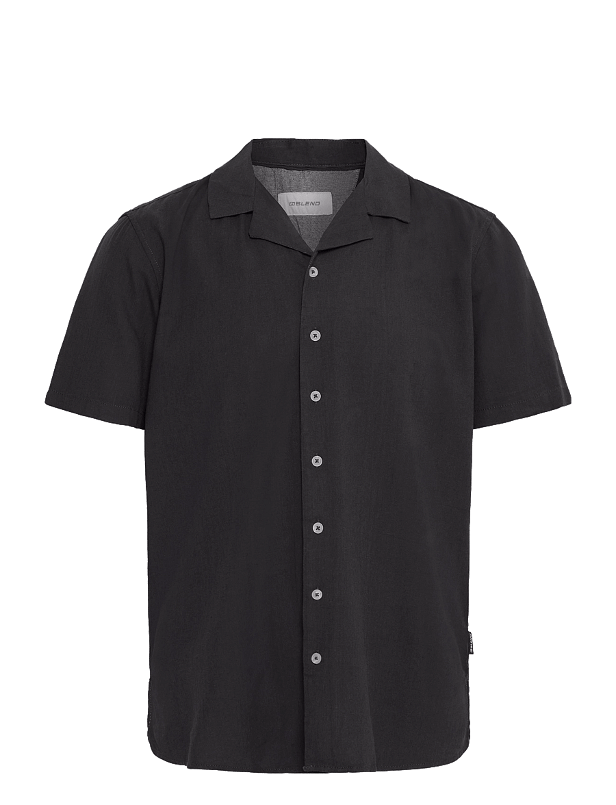 Blend - BHBOBBY Shirt cuba - leinenhemden - black - 1