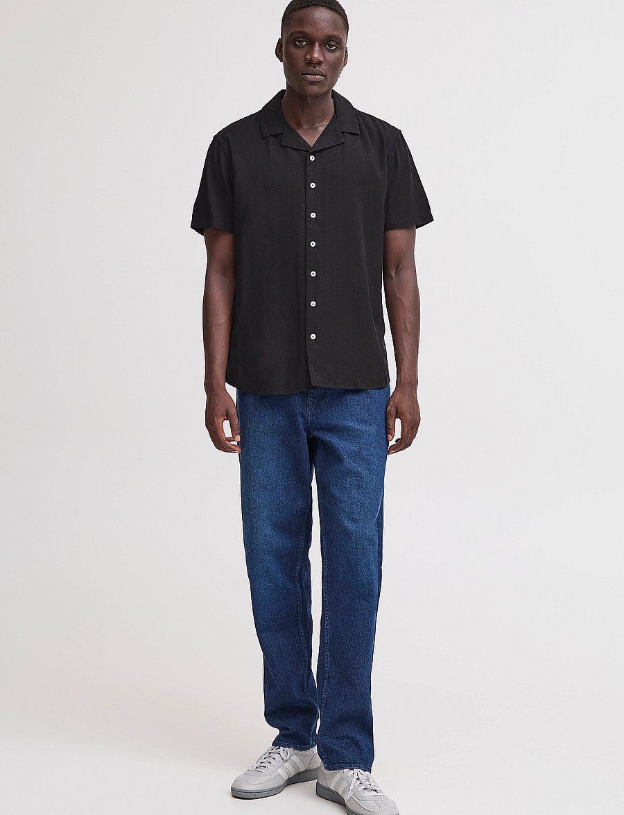 Blend - BHBOBBY Shirt cuba - leinenhemden - black - 0