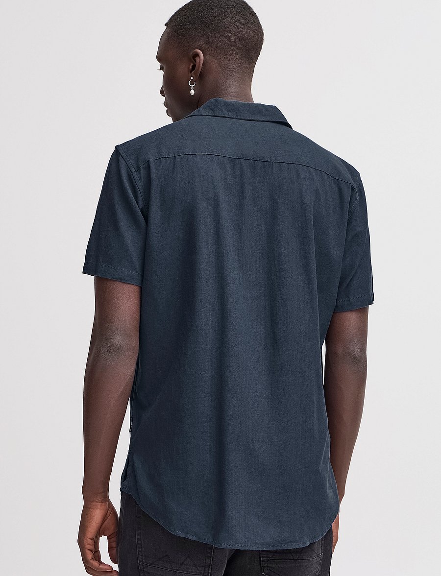 Blend - BHBOBBY Shirt cuba - leinenhemden - dress blues - 3