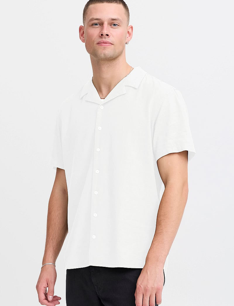 Blend - BHBOBBY Shirt cuba - linneskjortor - snow white - 4