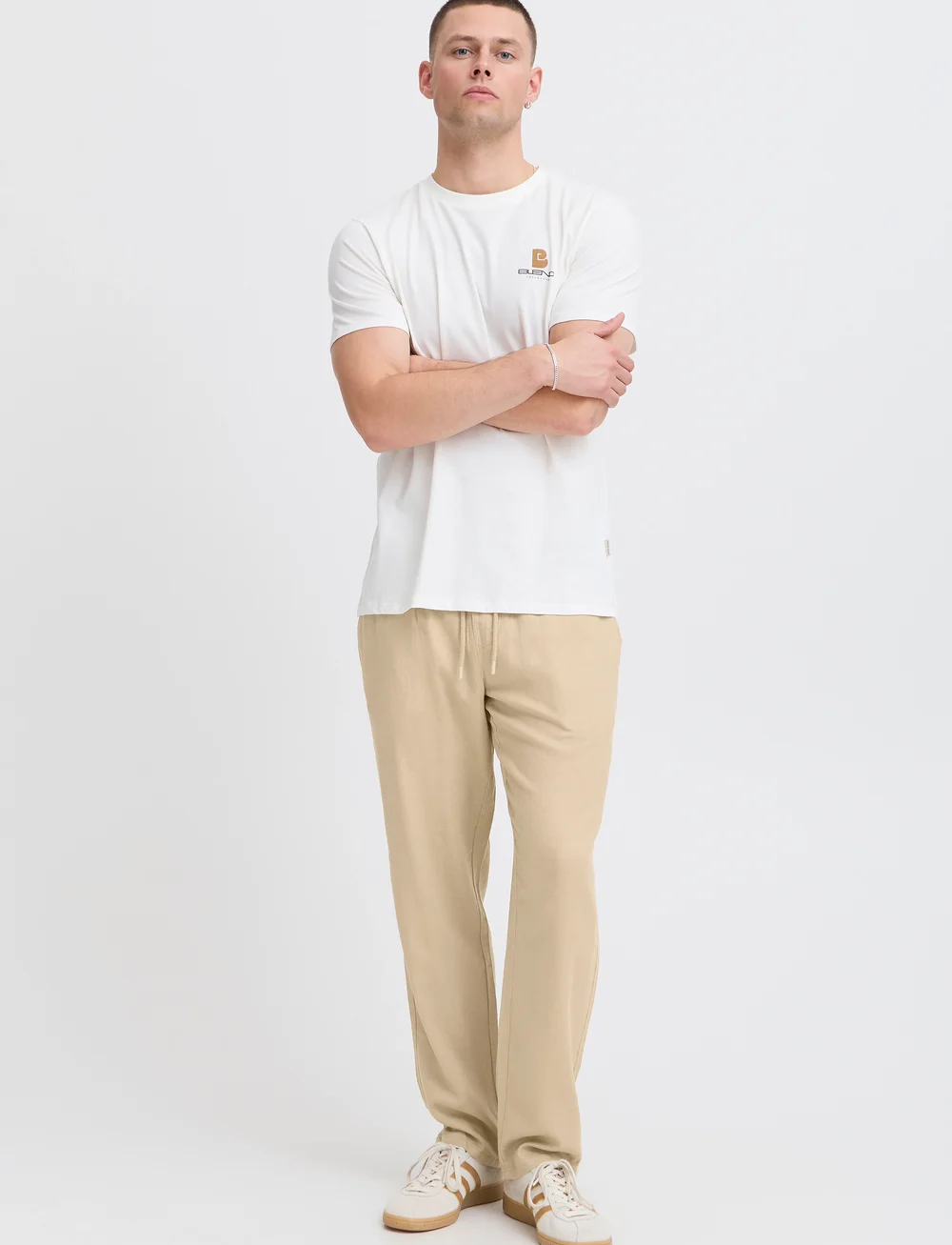 Blend - BHBILLY Pants string - spodnie lniane - cornstalk - 0