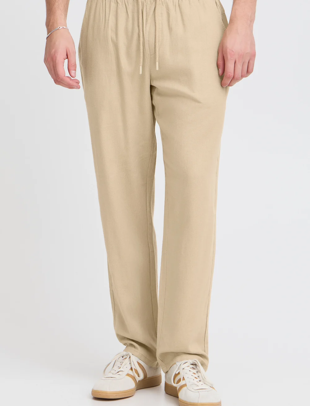 Blend - BHBILLY Pants string - spodnie lniane - cornstalk - 4