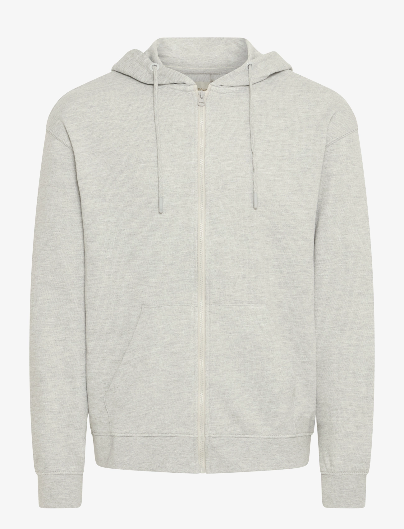 BHBRODY Sweatshirt zipp hood - STONE MIX