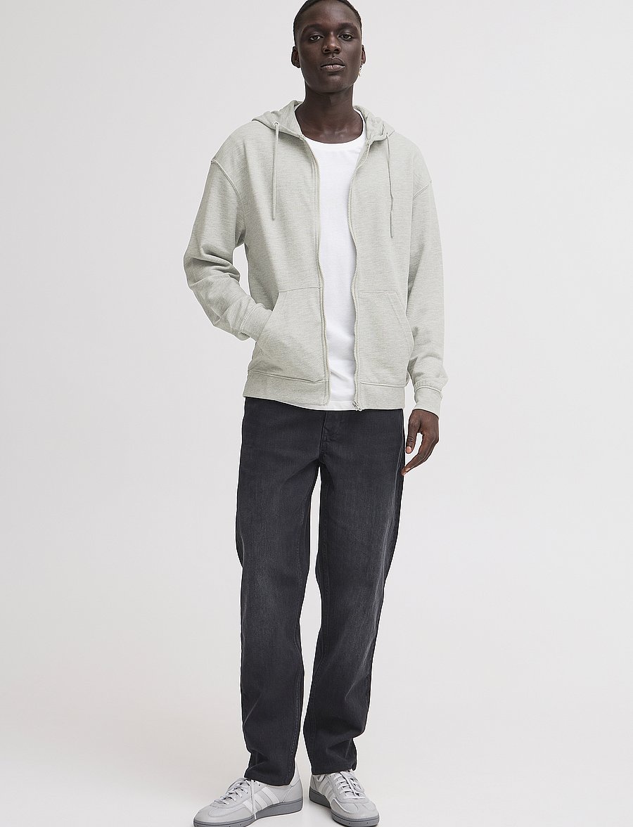 Blend - BHBRODY Sweatshirt zipp hood - stone mix - 0